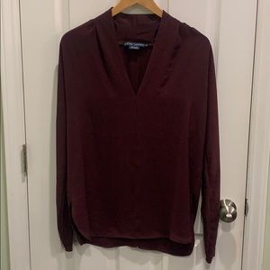 Ralph Lauren Blue Label Dolman Sleeve Silk Blouse